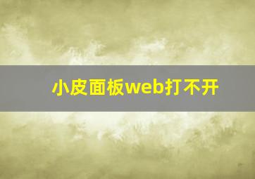 小皮面板web打不开