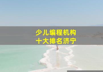 少儿编程机构十大排名济宁