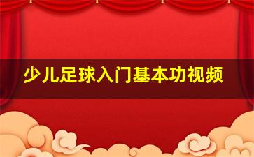 少儿足球入门基本功视频