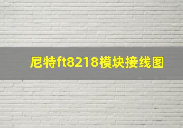 尼特ft8218模块接线图