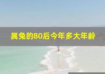 属兔的80后今年多大年龄