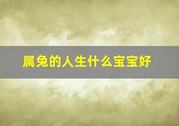 属兔的人生什么宝宝好