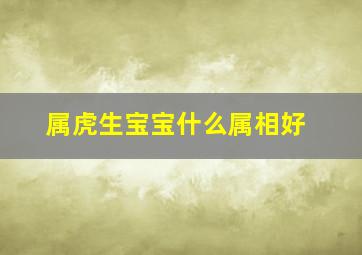 属虎生宝宝什么属相好