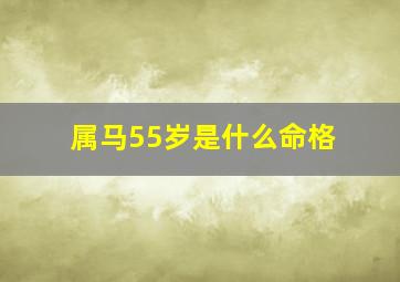 属马55岁是什么命格