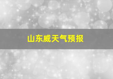 山东威天气预报