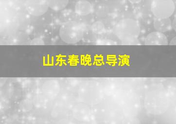 山东春晚总导演