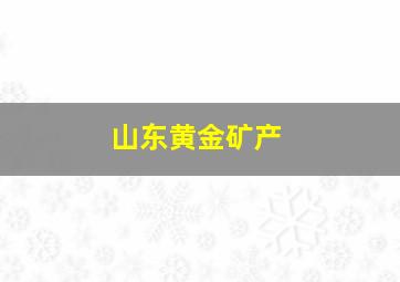 山东黄金矿产