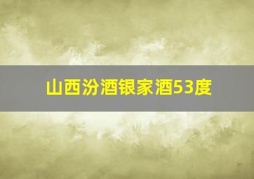 山西汾酒银家酒53度