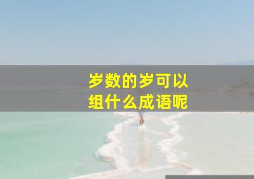 岁数的岁可以组什么成语呢