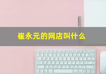 崔永元的网店叫什么