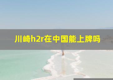 川崎h2r在中国能上牌吗