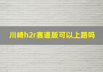 川崎h2r赛道版可以上路吗