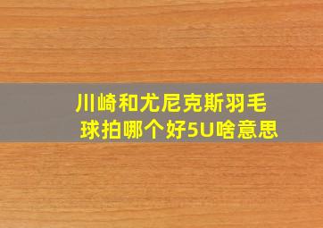 川崎和尤尼克斯羽毛球拍哪个好5U啥意思