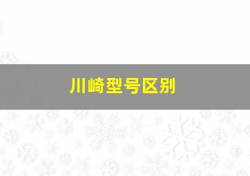 川崎型号区别