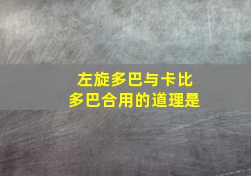 左旋多巴与卡比多巴合用的道理是