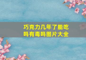 巧克力几年了能吃吗有毒吗图片大全