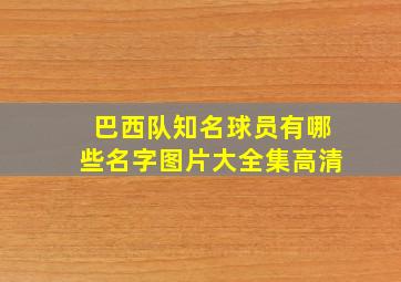 巴西队知名球员有哪些名字图片大全集高清