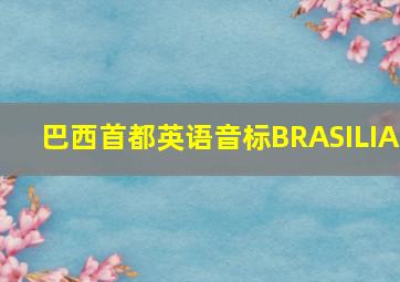 巴西首都英语音标BRASILIA