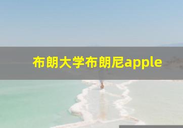 布朗大学布朗尼apple