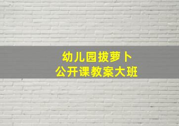 幼儿园拔萝卜公开课教案大班