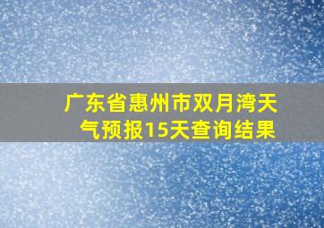 广东省惠州市双月湾天气预报15天查询结果