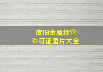 废旧金属经营许可证图片大全