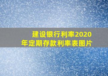 建设银行利率2020年定期存款利率表图片