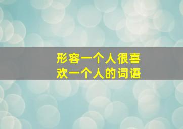 形容一个人很喜欢一个人的词语