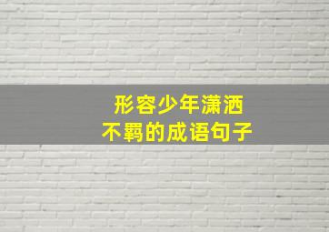 形容少年潇洒不羁的成语句子