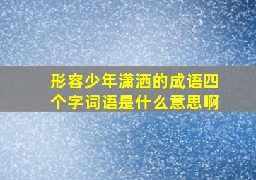 形容少年潇洒的成语四个字词语是什么意思啊