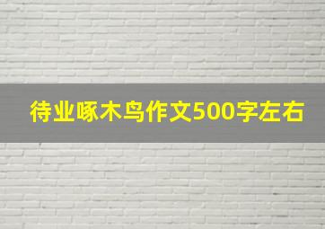 待业啄木鸟作文500字左右