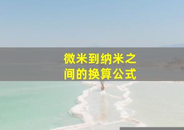 微米到纳米之间的换算公式