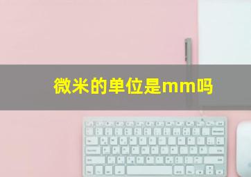 微米的单位是mm吗