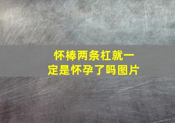 怀棒两条杠就一定是怀孕了吗图片