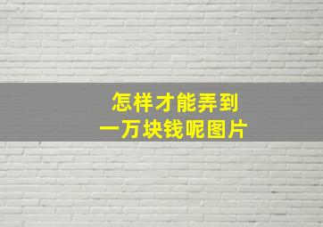 怎样才能弄到一万块钱呢图片