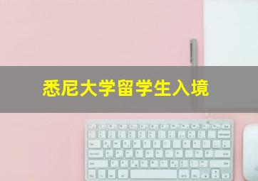 悉尼大学留学生入境