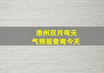 惠州双月弯天气预报查询今天