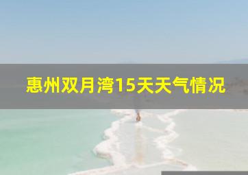 惠州双月湾15天天气情况