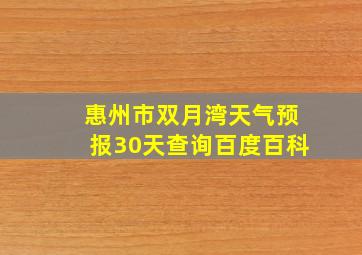 惠州市双月湾天气预报30天查询百度百科