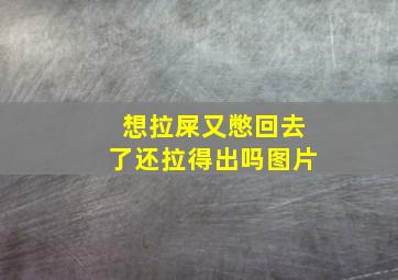 想拉屎又憋回去了还拉得出吗图片