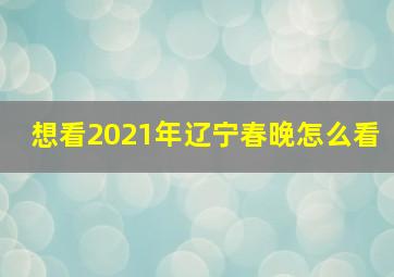 想看2021年辽宁春晚怎么看