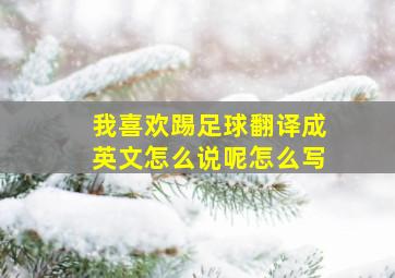 我喜欢踢足球翻译成英文怎么说呢怎么写