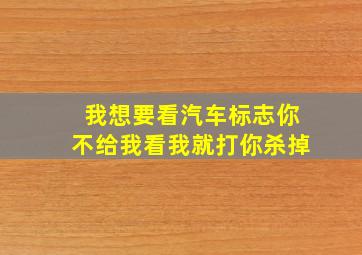 我想要看汽车标志你不给我看我就打你杀掉