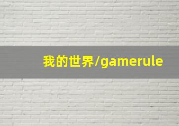 我的世界/gamerule