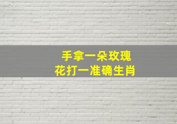 手拿一朵玫瑰花打一准确生肖