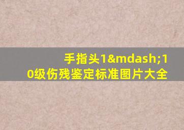 手指头1—10级伤残鉴定标准图片大全