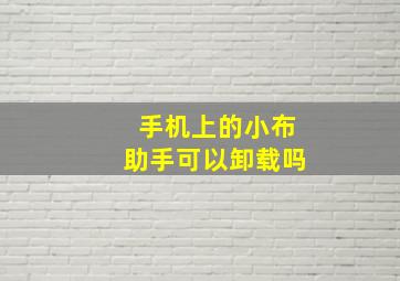 手机上的小布助手可以卸载吗