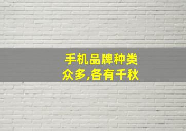 手机品牌种类众多,各有千秋