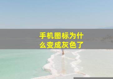 手机图标为什么变成灰色了