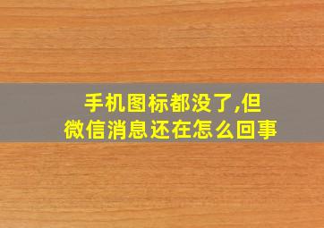 手机图标都没了,但微信消息还在怎么回事